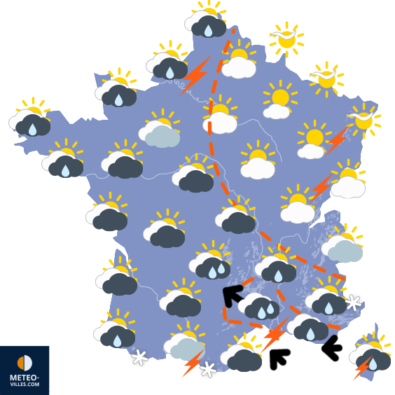 Carte de température France