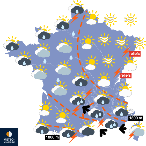 Carte de température France