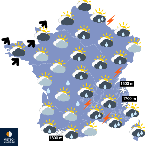 Carte de température France
