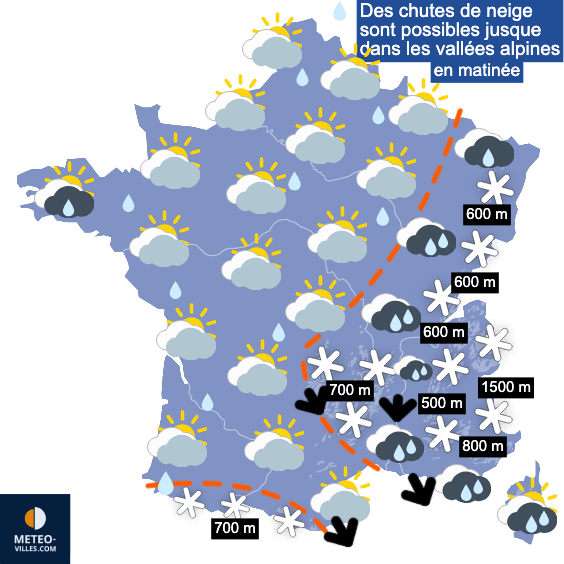 Carte de température France