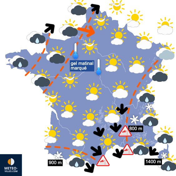 Carte de température France