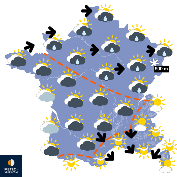 Carte de température France
