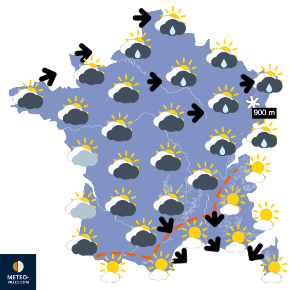 Carte de température France