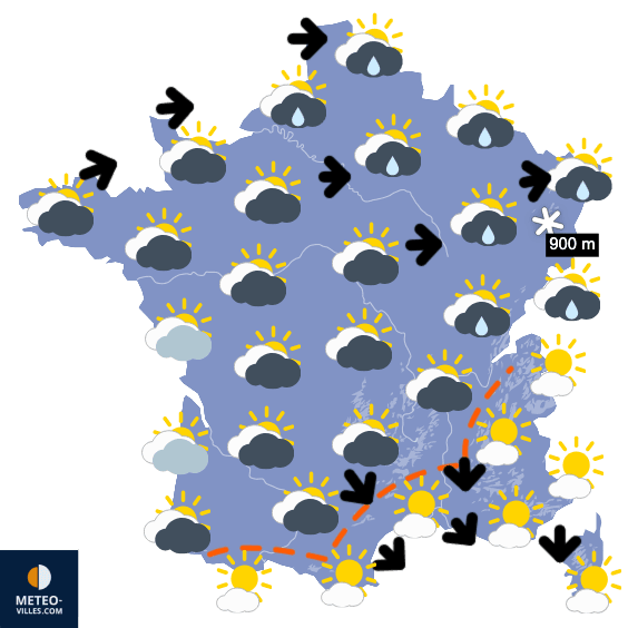 Carte de température France