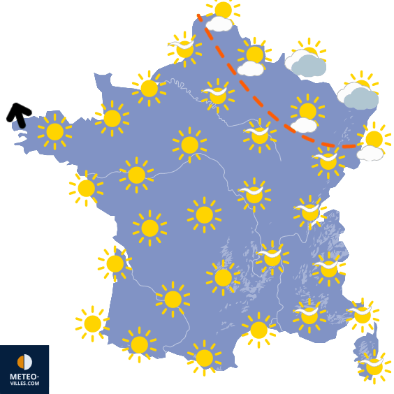 Carte de température France