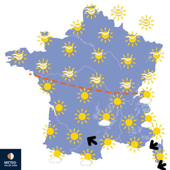 Carte de température France