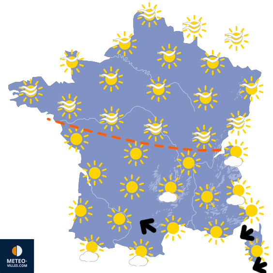 Carte de température France