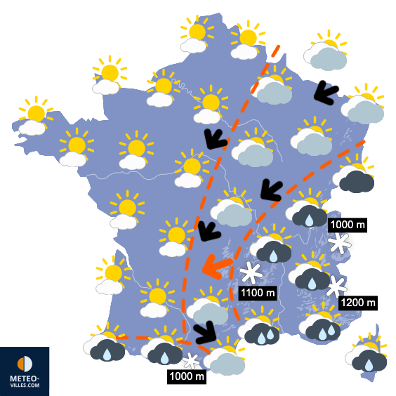 Carte de température France