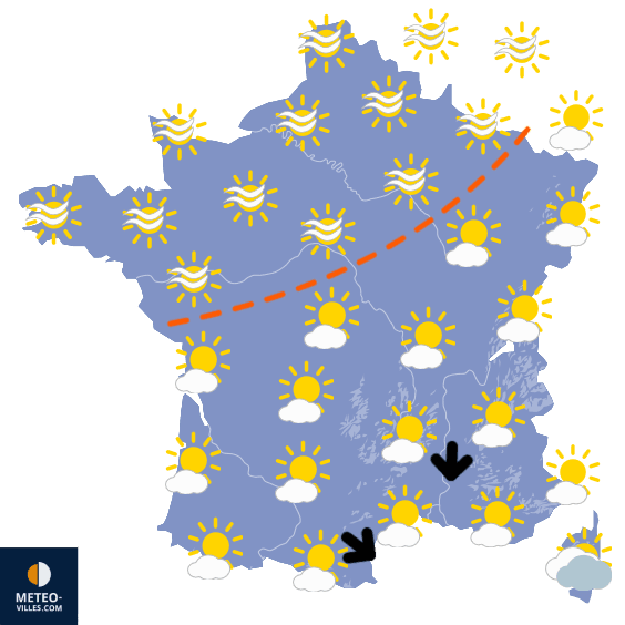 Carte de température France