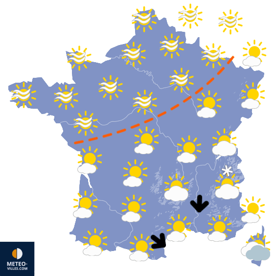 Carte de température France