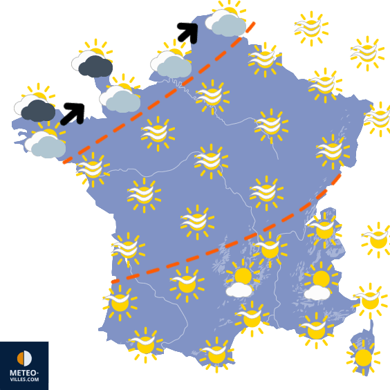 Carte de température France