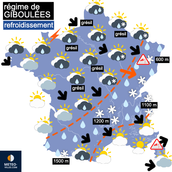 Carte de température France