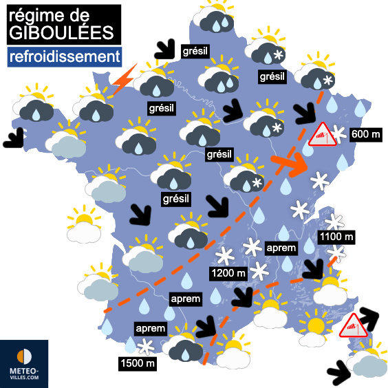 Carte de température France