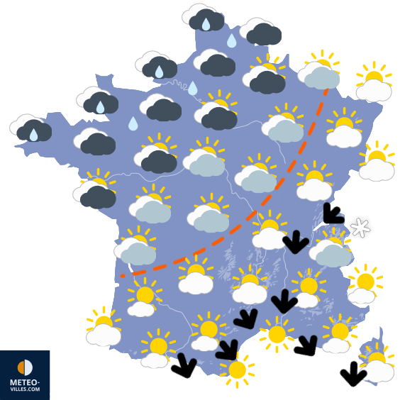 Carte de température France