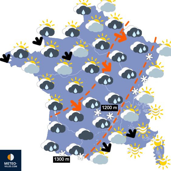 Carte de température France