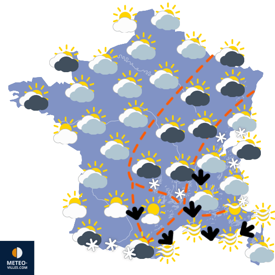 Carte de température France