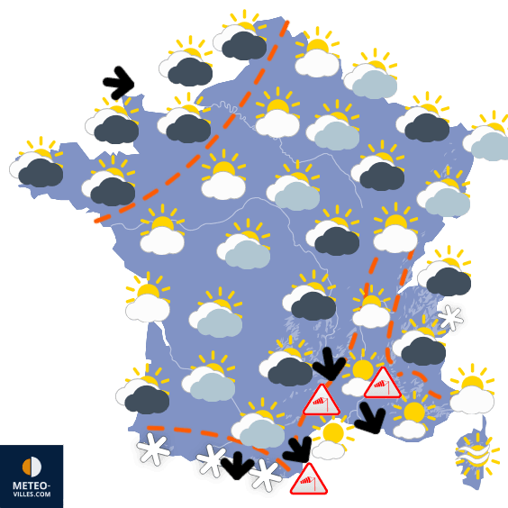 Carte de température France