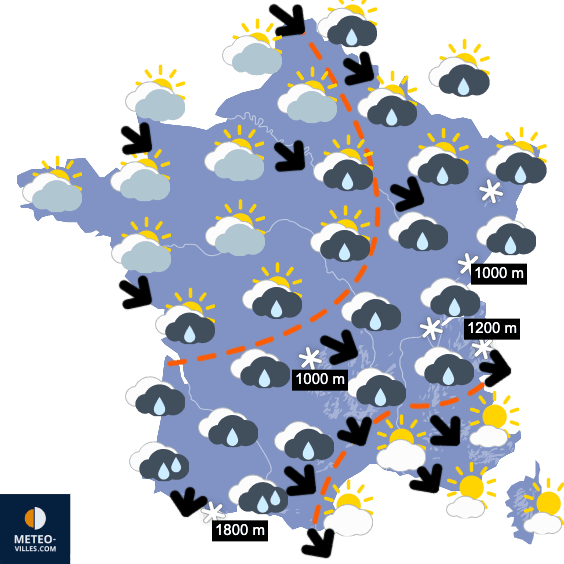 Carte de température France