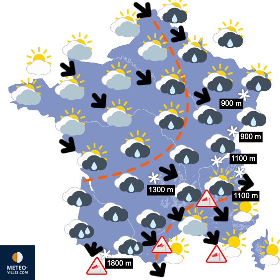 Carte de température France