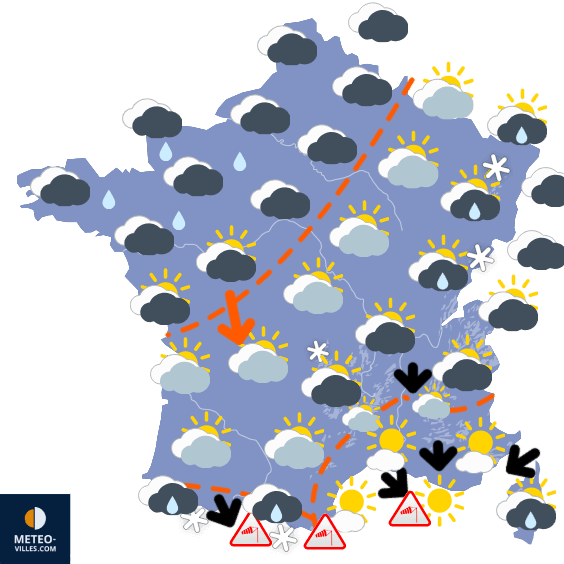 Carte de température France