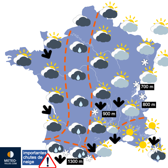 Carte de température France