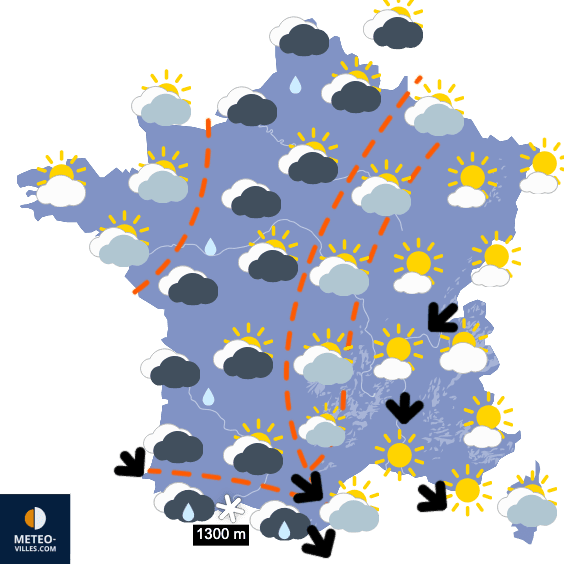 Carte de température France