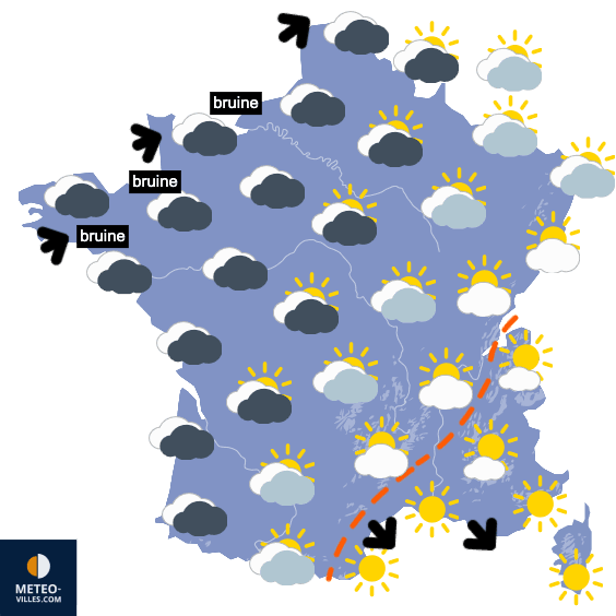 Carte de température France