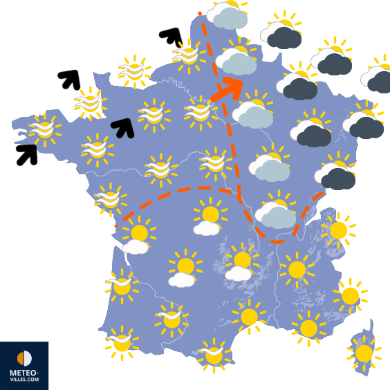 Carte de température France