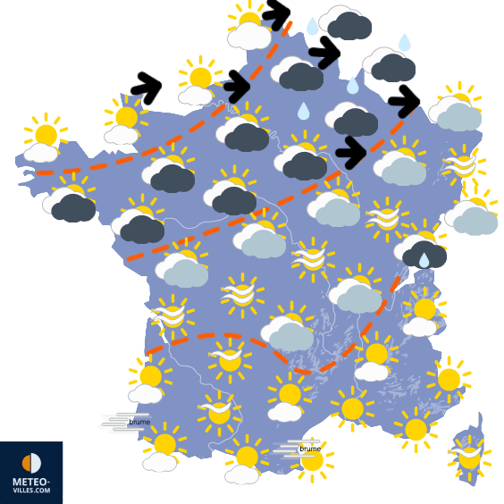 Carte de température France
