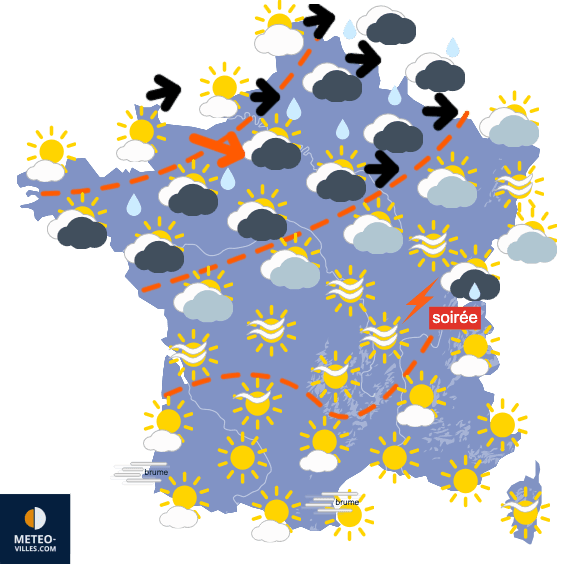 Carte de température France