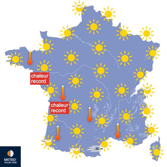 Carte de température France