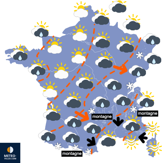 Carte de température France