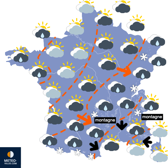 Carte de température France