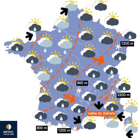 Carte de température France
