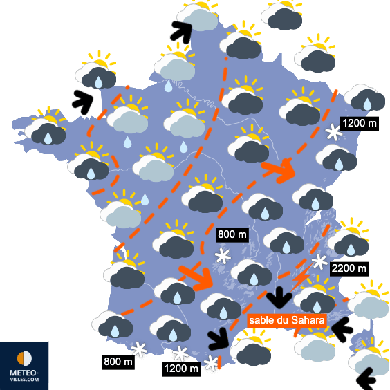 Carte de température France
