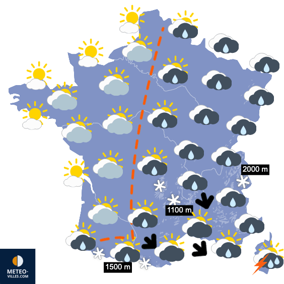 Carte de température France
