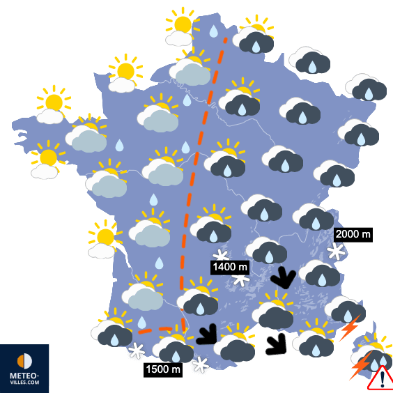 Carte de température France