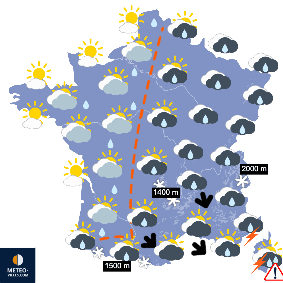 Carte de température France