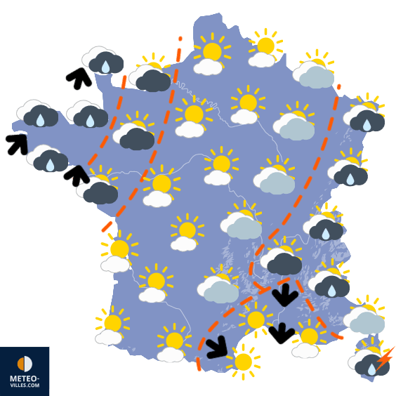 Carte de température France