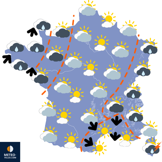 Carte de température France