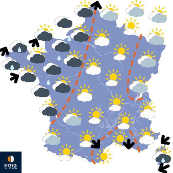Carte de température France