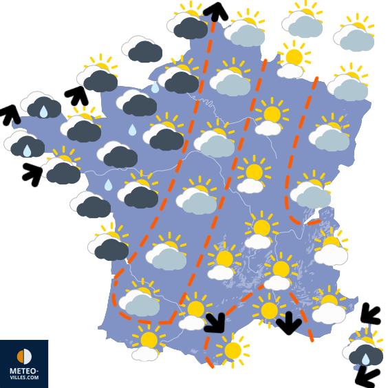 Carte de température France