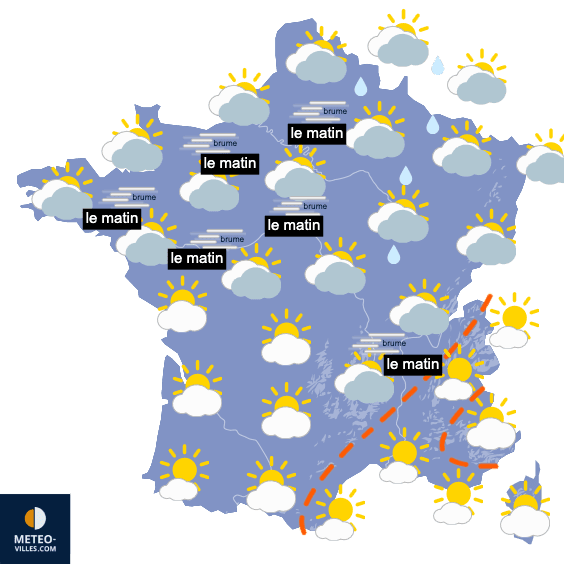 Carte de température France