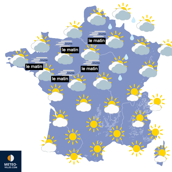 Carte de température France