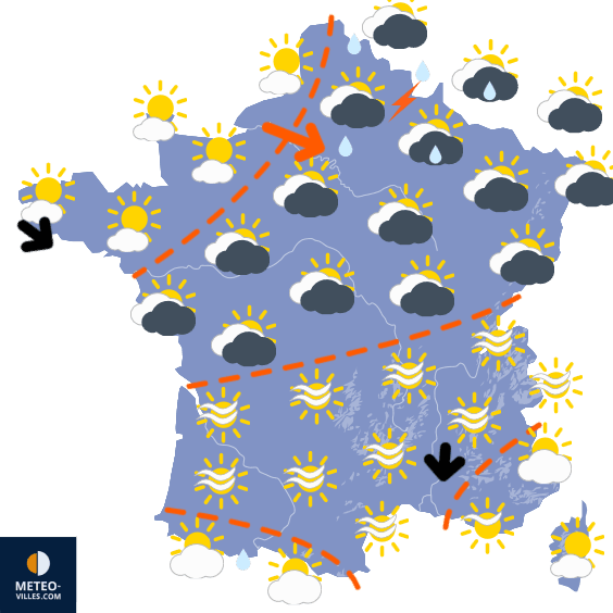 Carte de température France