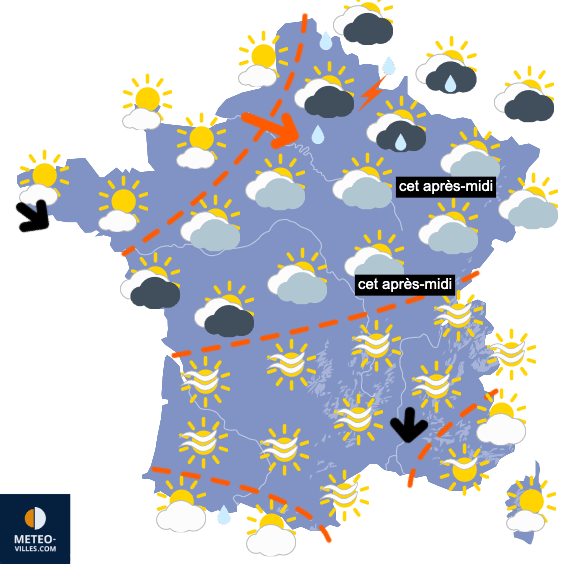 Carte de température France