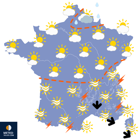 Carte de température France