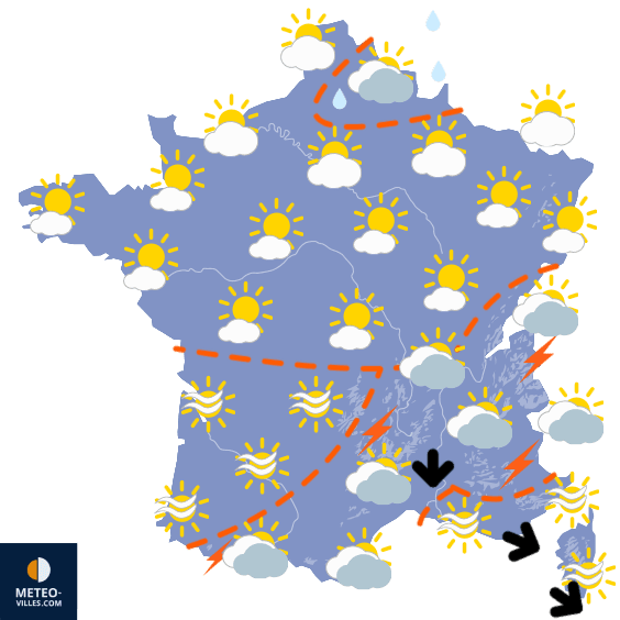 Carte de température France