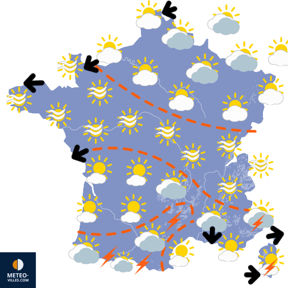 Carte de température France