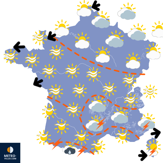 Carte de température France